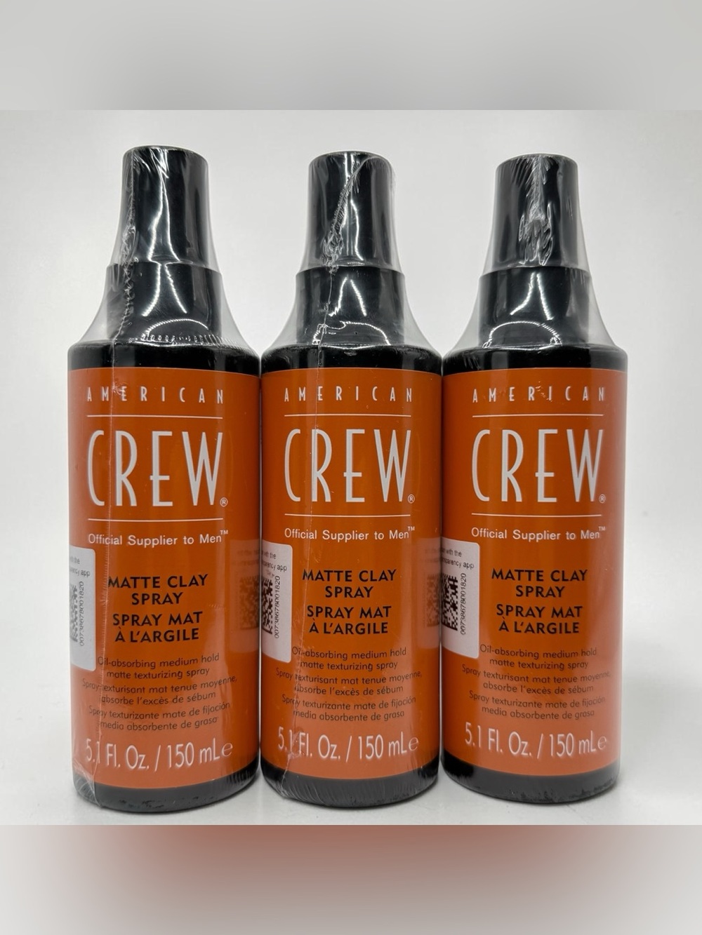 American Crew Matte Clay Spray 5.1 oz Hair Styling Texture Volume 3 Pack